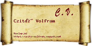Czitó Volfram névjegykártya